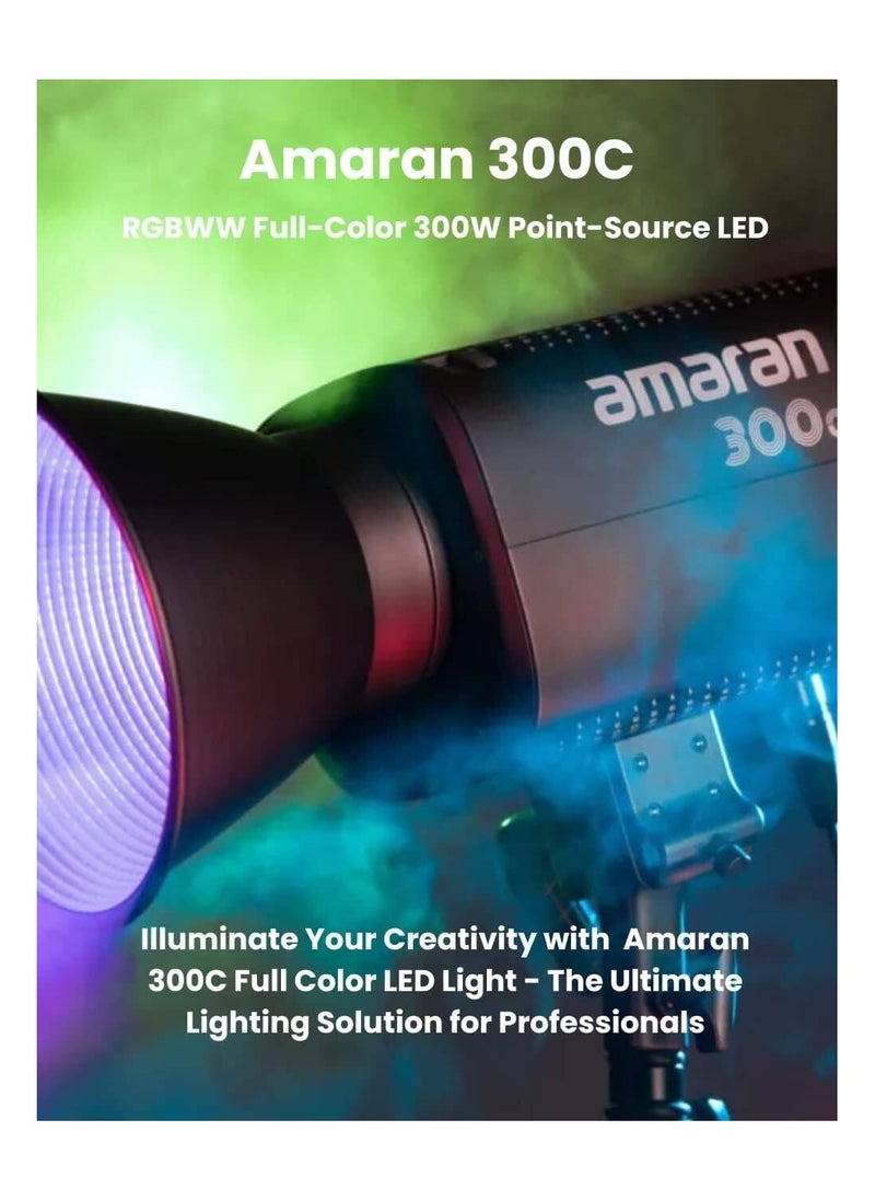 Amaran 300c RGB LED Monolight – Full Color Studio Light (Grey) for Creators & Filmmakers