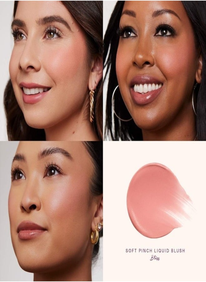 Rare Beauty by Selena Gomez Soft Pinch Liquid Blush – Bliss - Matte Nude Pink, 7.5ml) | Weightless, Long-Lasting, Buildable Liquid Blush for a Natural, Radiant Glow