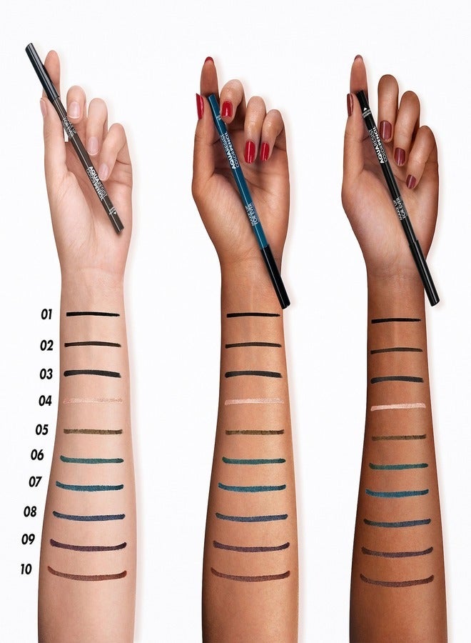 MAKE UP FOR EVER Aqua Resist Color Pencil waterproof Glide Eyeliner 1-Graphite 0.2g
