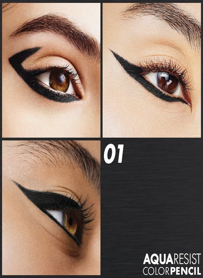 MAKE UP FOR EVER Aqua Resist Color Pencil waterproof Glide Eyeliner 1-Graphite 0.2g