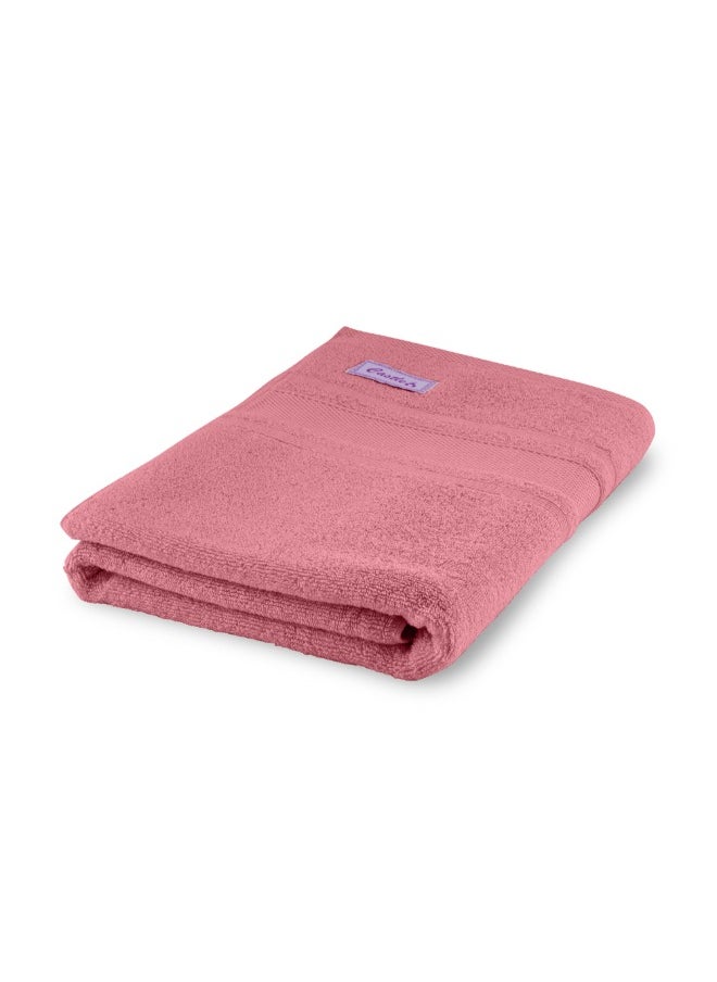 Home Castle (Pink) Premium Cotton Bath Sheet (90 X 180 Cm-Set Of 1) Highly Absorbent, High Quality Bath Linen With Diamond Dobby 550 Gsm