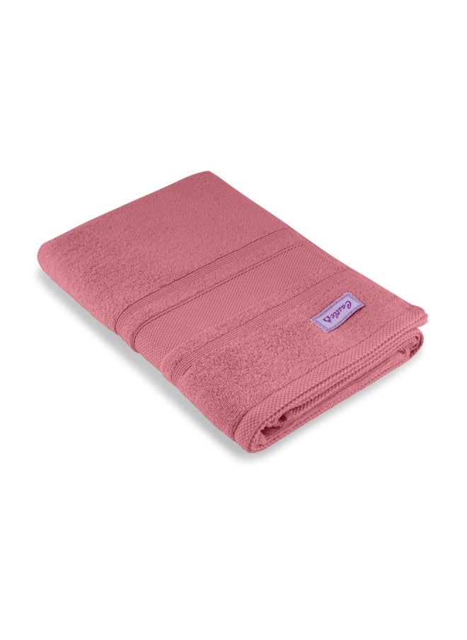 Home Castle (Pink) Premium Cotton Bath Sheet (90 X 180 Cm-Set Of 1) Highly Absorbent, High Quality Bath Linen With Diamond Dobby 550 Gsm