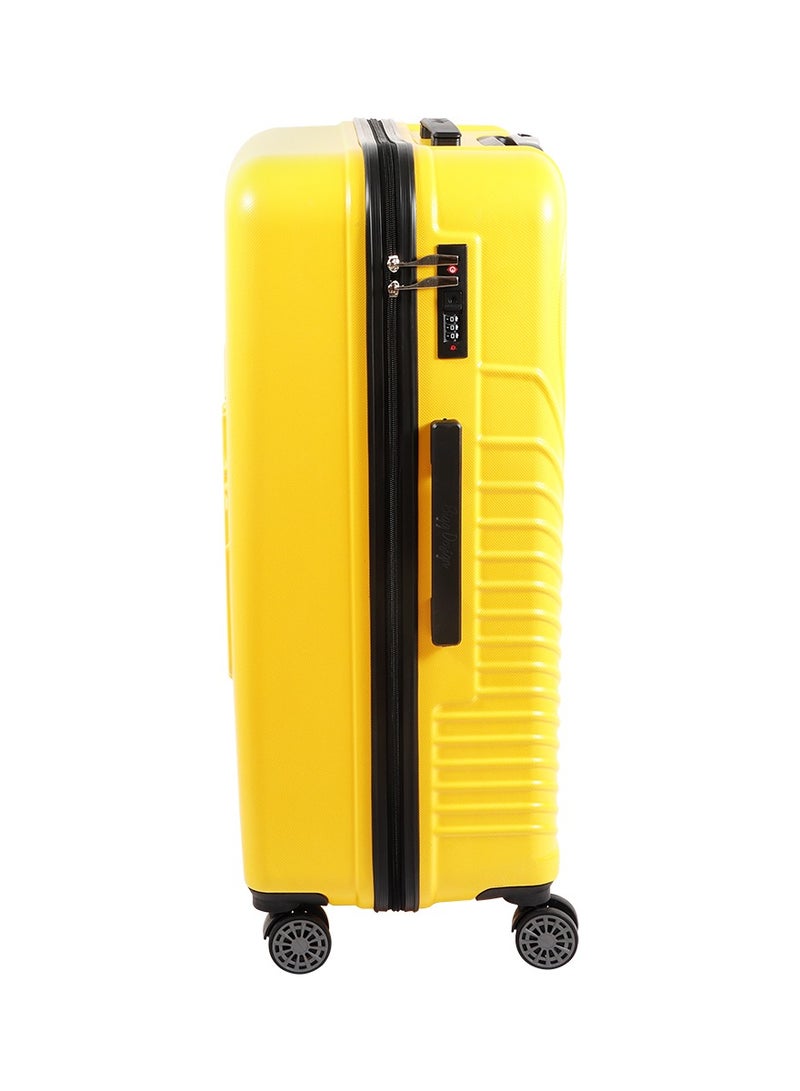 Biggdesign Lightweight Cats Design Carry On Luggage with Spinner Wheel and Lock System Yellow 28-Inch