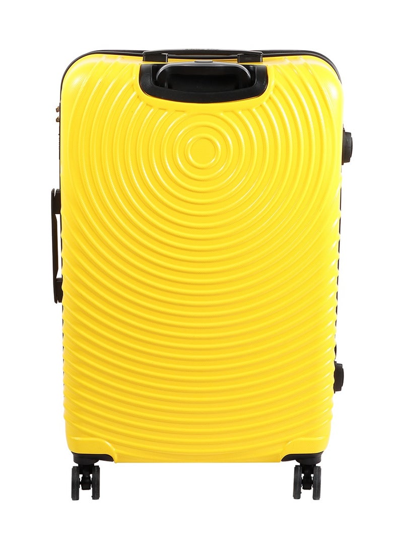 Biggdesign Lightweight Cats Design Carry On Luggage with Spinner Wheel and Lock System Yellow 28-Inch