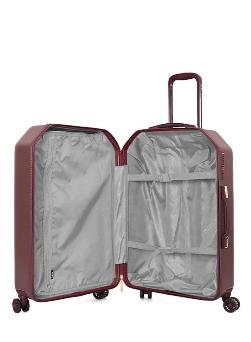Dkny Allure Hardside Luggage on Wheels for Unisex | Ultra Lightweight ABS on with Spinner Wheels 4 Color Burgundy