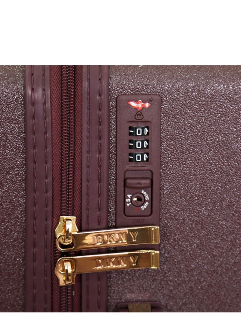 Dkny Allure Hardside Luggage on Wheels for Unisex | Ultra Lightweight ABS on with Spinner Wheels 4 Color Burgundy