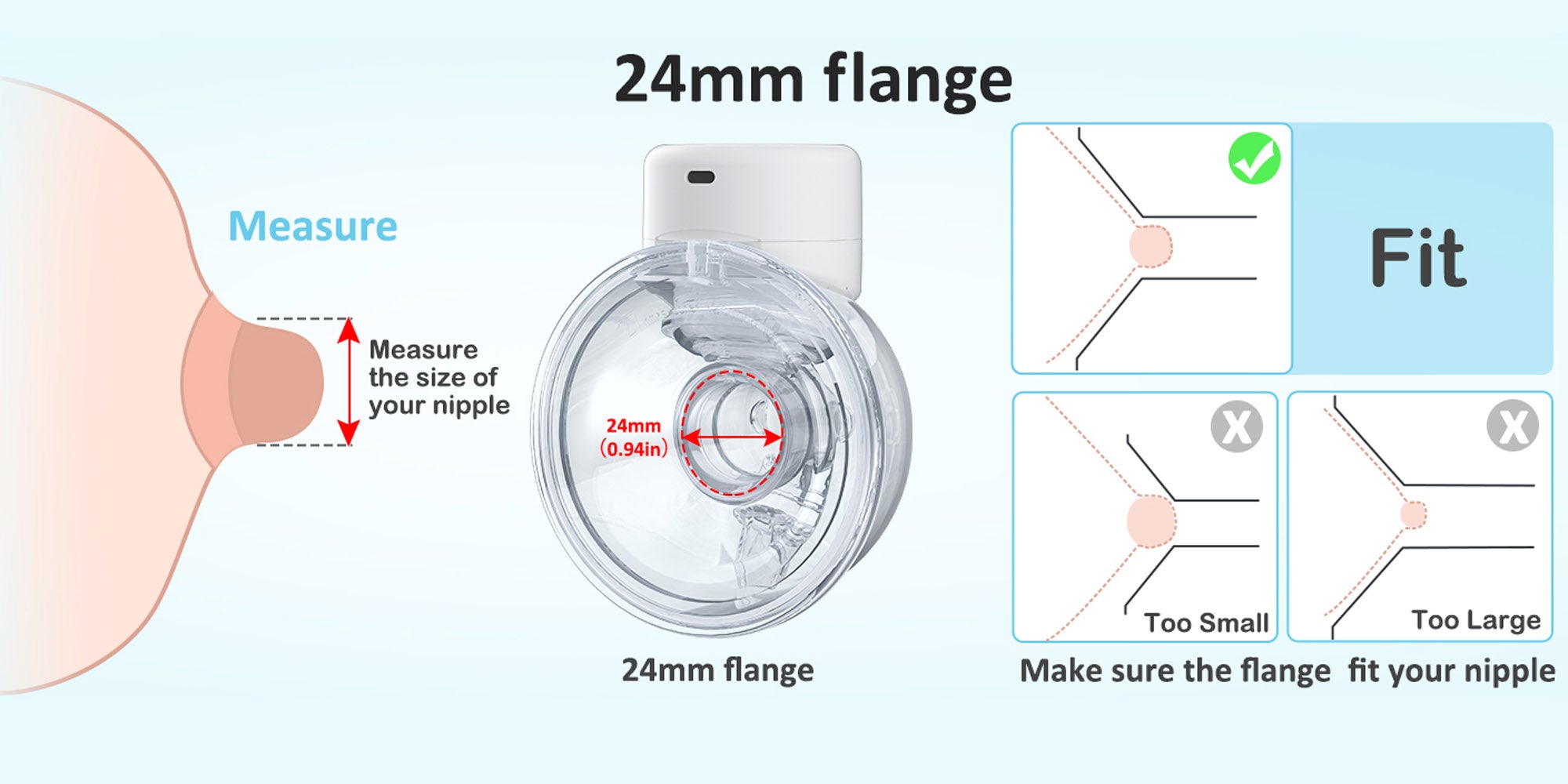 Pack Of 2 Portable Double Hands-Free Electric Brest Pump With LCD Display And 30 Piece Milk Pouch