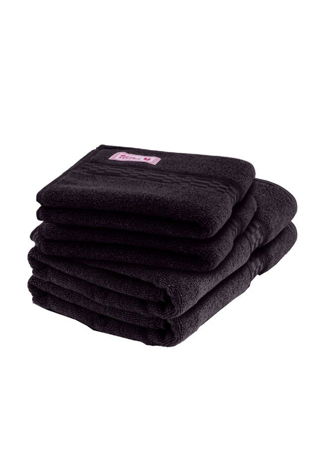 Home Ultra (Brown) 2 Hand Towel (50 x 90 Cm) & 2 Bath Towel (70 x 140 Cm) Premium Cotton Highly Absorbent, High Quality Bath linen with Checkered Dobby 550 Gsm Set of 4