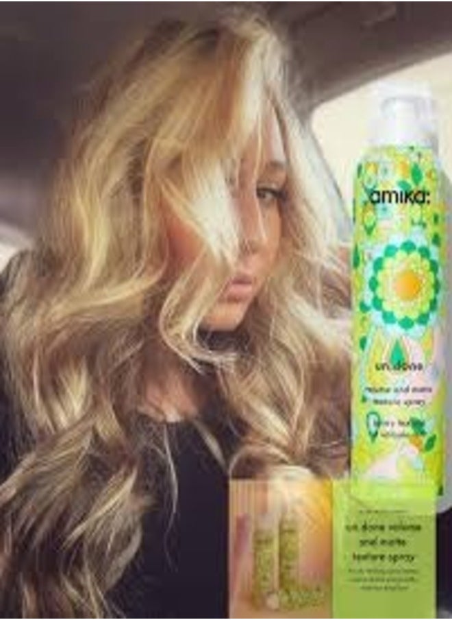 AMIKA Un.Done Volume & Texture Spray 192ml - Lightweight Texturizing Spray for Instant Volume, Fullness, and Natural-Looking Beachy Waves