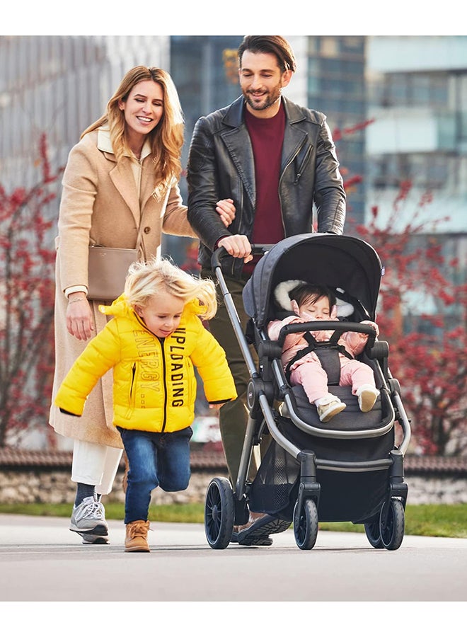 Best Friend Pro Stroller 0M-3Y, Super Compact Closed With One Hand, With Rain Protection, Backrest Can Be Fully Folded Back , 11.2 Kg. Pirate Black