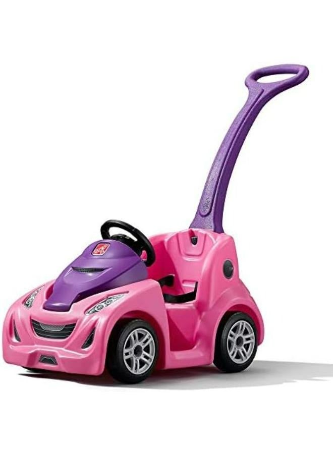 Buggy GT, Single Seater Kids Push Car, Easy to Store Ride On Toy with Seatbelt, Horn and Storage Trunk, Suitable for Children both Boys and Girls Aged 18m and Above, Pink