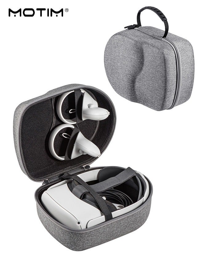 Carrying Case for Meta Quest 3/2/3S, Hard Bag for VR Gaming Headset and Touch Controllers, Shockproof Waterproof Travel Case Storage Bag for Vision Pro Touch Controllers Accessories