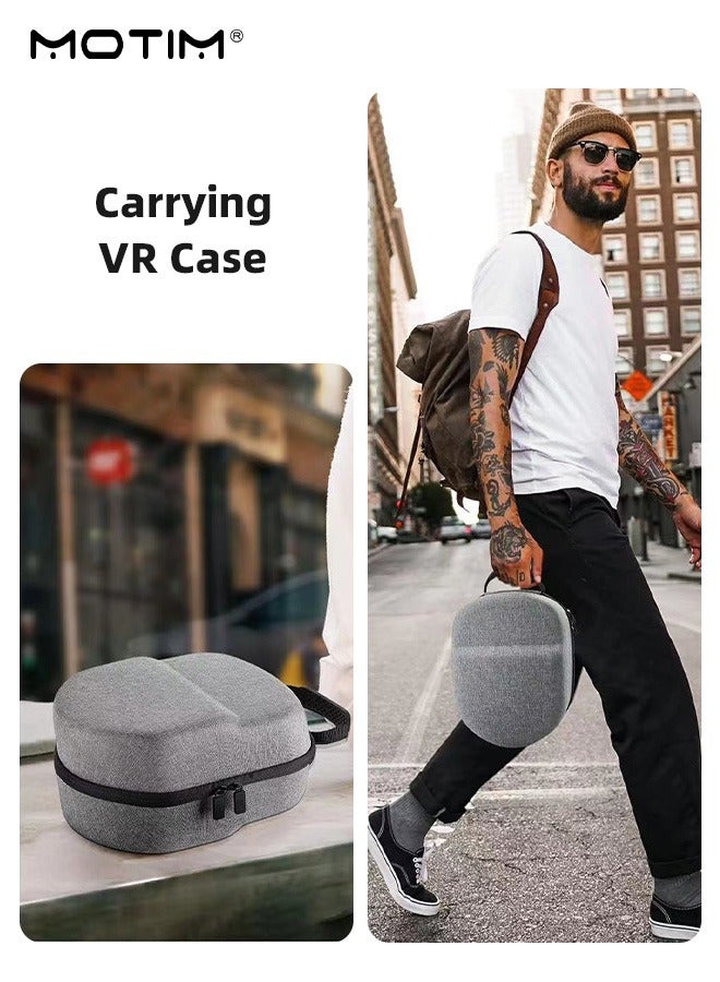 Carrying Case for Meta Quest 3/2/3S, Hard Bag for VR Gaming Headset and Touch Controllers, Shockproof Waterproof Travel Case Storage Bag for Vision Pro Touch Controllers Accessories