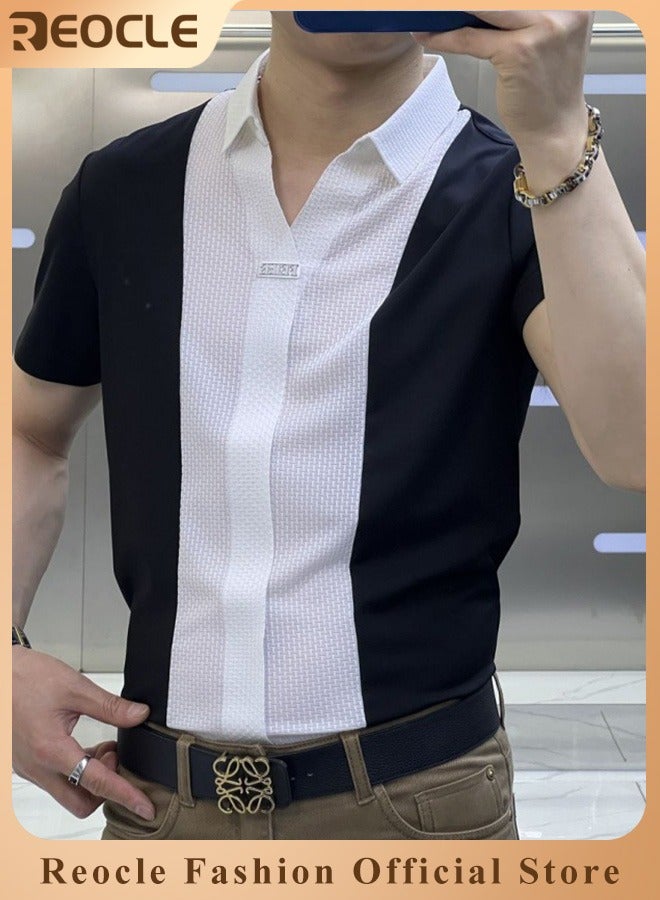 Men's Polo Shirts Quick Dry Short Sleeve Golf Shirt Casual Moisture Wicking Shirt Business Polo Shirt Athletic Performance Polo Shirt