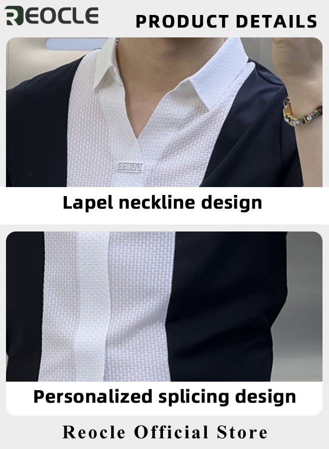 Men's Polo Shirts Quick Dry Short Sleeve Golf Shirt Casual Moisture Wicking Shirt Business Polo Shirt Athletic Performance Polo Shirt
