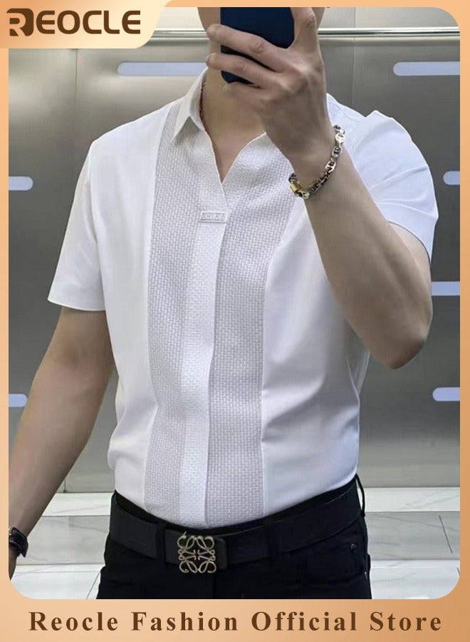 Men's Polo Shirts Quick Dry Short Sleeve Golf Shirt Casual Moisture Wicking Shirt Business Polo Shirt Athletic Performance Polo Shirt