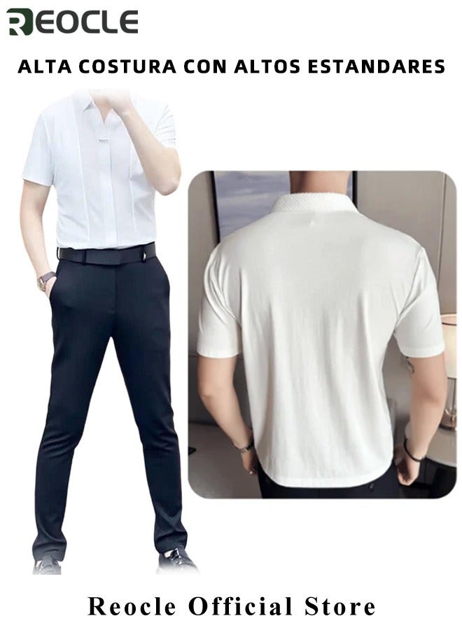 Men's Polo Shirts Quick Dry Short Sleeve Golf Shirt Casual Moisture Wicking Shirt Business Polo Shirt Athletic Performance Polo Shirt
