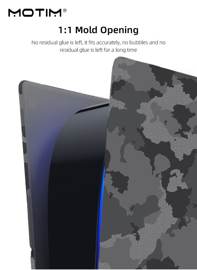 PS5 Console Cover Plates for Disc Edition, Faceplate Hard Shockproof Anti-Scratch Playstation 5 Console Replacement Shell, Protective PS5 Shell with Fan Vents for PS5 Disc Edition