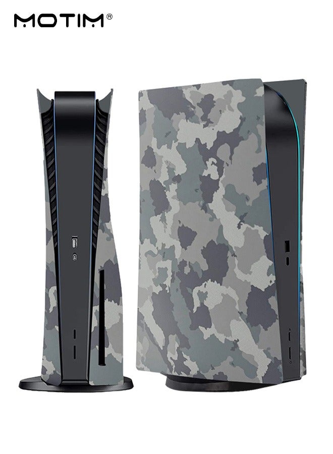PS5 Console Cover Plates for Disc Edition, Faceplate Hard Shockproof Anti-Scratch Playstation 5 Console Replacement Shell, Protective PS5 Shell with Fan Vents for PS5 Disc Edition