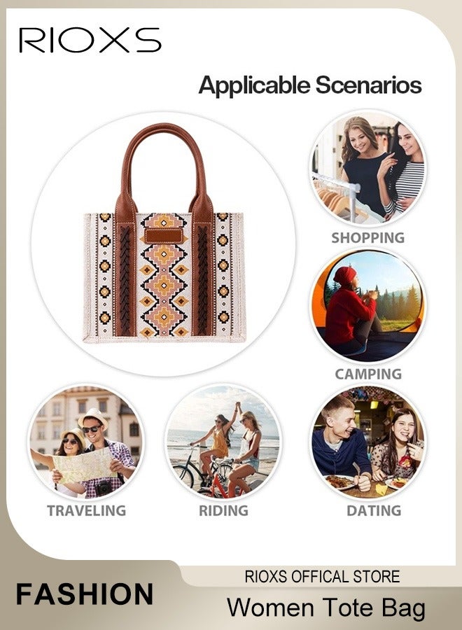 Tote Bag Western Purses for Women Shoulder Boho Aztec Handbags