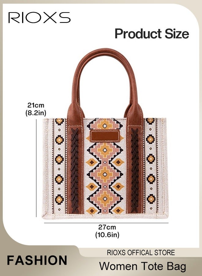 Tote Bag Western Purses for Women Shoulder Boho Aztec Handbags