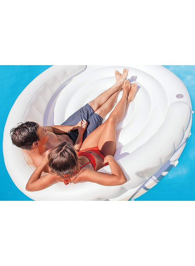 Inflatable Canopy Island Unique Designed Non-Toxic Sturdy Durability Pool Float 199x150cm