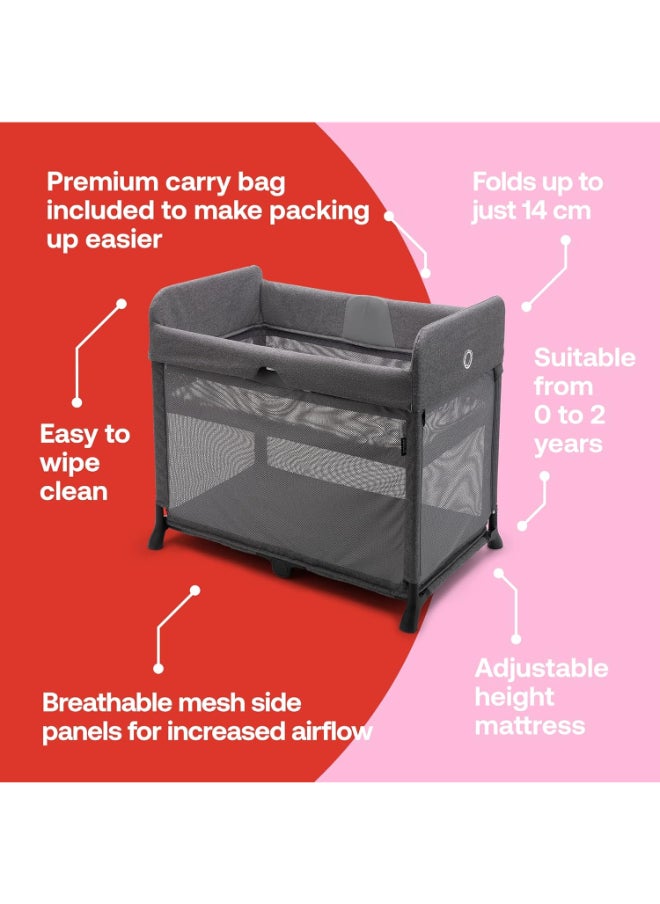 Stardustall - In - One, Quick To Assemble, Pop - Up Travel Cot And Playpen For Babies And Toddlers With Mattress And Zip - In Bassinet - Grey Melange