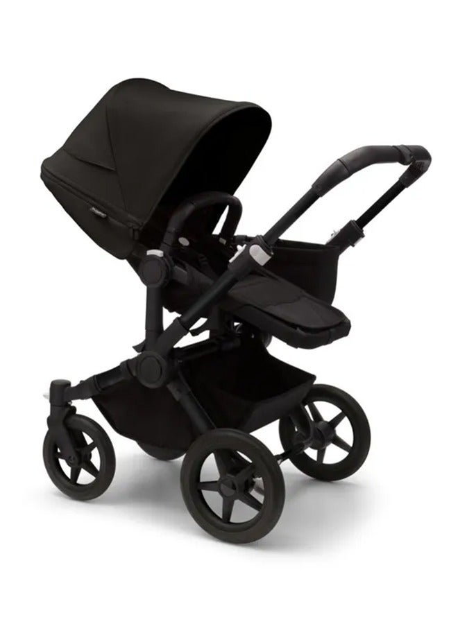 Baby Donkey 5 Mono Complete Bassinet And Single Stroller, Converts To Side-By-Side Double Stroller, Multiple Seat Positions, Compact And Cabin friendly - Black/Midnight, 0 Month To 4 Years