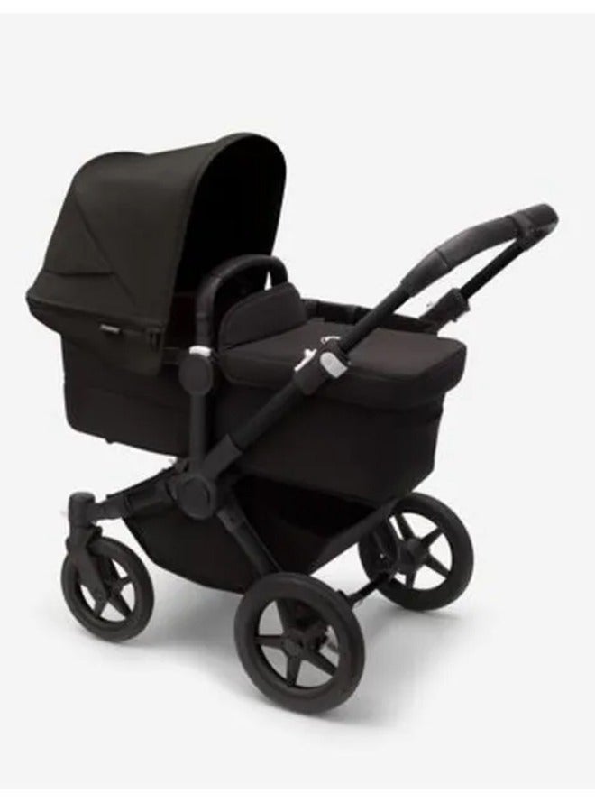 Baby Donkey 5 Mono Complete Bassinet And Single Stroller, Converts To Side-By-Side Double Stroller, Multiple Seat Positions, Compact And Cabin friendly - Black/Midnight, 0 Month To 4 Years