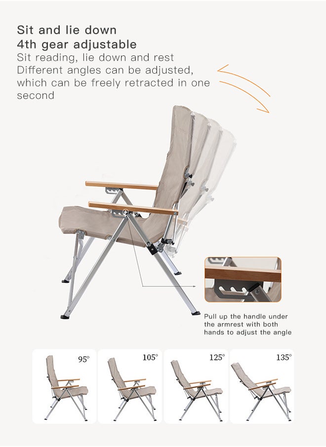 Outdoor Camping Adjustable Folding Chair Leisure Chair 67*59*96cm