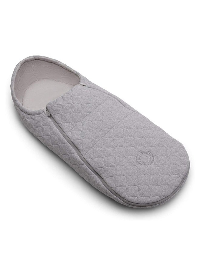 Newborn Inlay Foot Muff Suitable From Birth Up To 6 Months Light Grey Melange