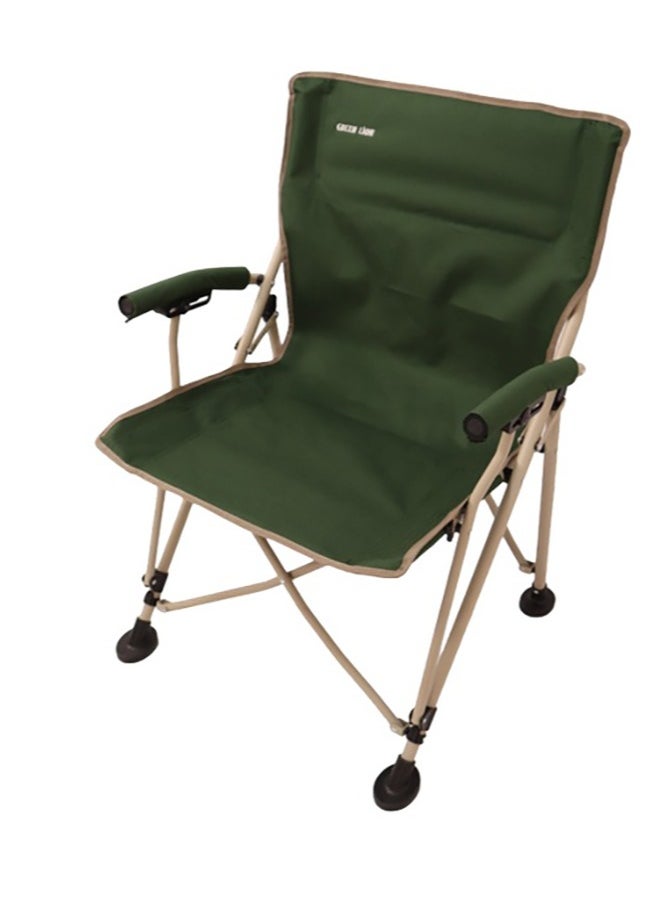 Outdoor Camping Chair with Carrying Bag Easy to Carry / Camp Friendly / Bottle Holding Pocket / Fabric Oxford 600D Material / 150KG Load Capacity / High Load Capacity / High Quality Material / Foldable Design / Reliable Structure / Durable / Enjoy Camping / Travel Chair  - Dark Green