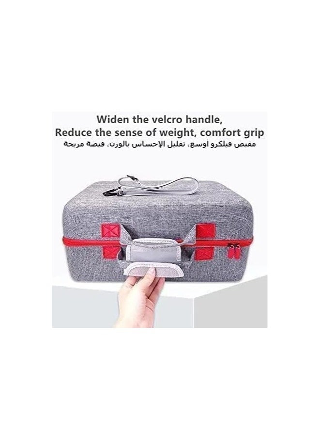Storage Bag For PS5-Shockproof Hard Shell Bag- Luxury Waterproof Shoulder Bag For Playstation 5,Console & Accessories Storage Organizer (gray)