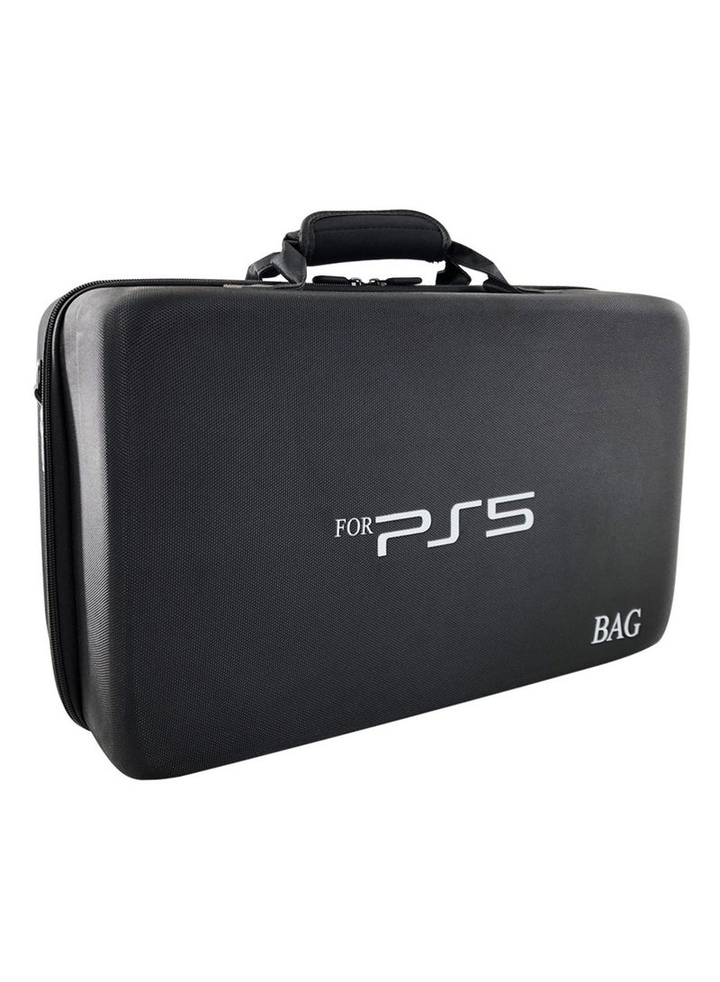 Storage Bag For PS5-Shockproof Hard Shell Bag- Luxury Waterproof Shoulder Bag For Playstation 5,Console & Accessories Storage Organizer (black)