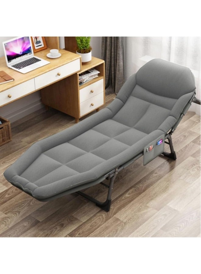 Camping Cot Folding, Portable Fold Up Bed, Camping Cot with Mattress, Comfortable and Breathable Camping Beds for Adults, Outdoor Cot Bed for Traveling, 200*64*32cm