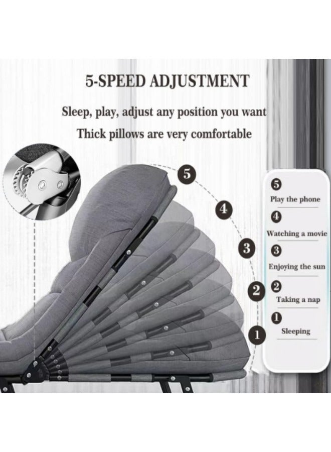 Camping Cot Folding, Portable Fold Up Bed, Camping Cot with Mattress, Comfortable and Breathable Camping Beds for Adults, Outdoor Cot Bed for Traveling, 200*64*32cm