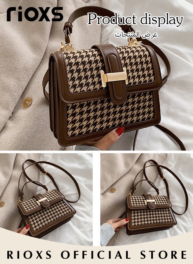 Women's Fashion Tote Shoulder Bag Lightweight Crossbody Bag Small Trendy Design Retro Bucket Bag