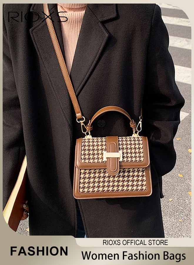 Women's Fashion Tote Shoulder Bag Lightweight Crossbody Bag Small Trendy Design Retro Bucket Bag