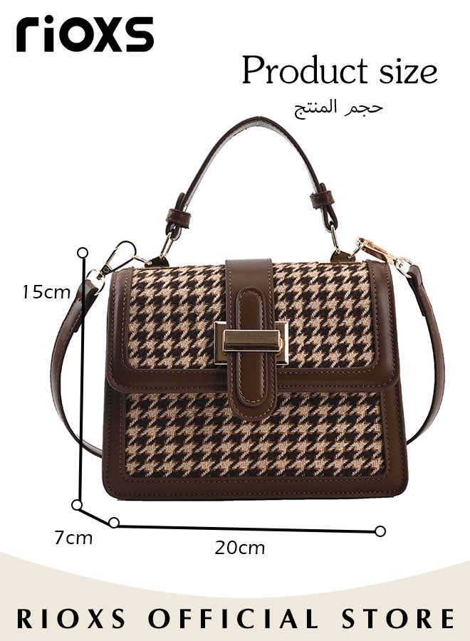 Women's Fashion Tote Shoulder Bag Lightweight Crossbody Bag Small Trendy Design Retro Bucket Bag