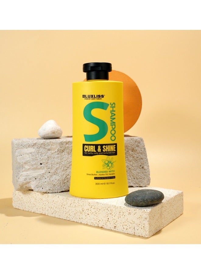 Curl & Shine For Curly, Coily And Textured Hair Shampoo 300Ml