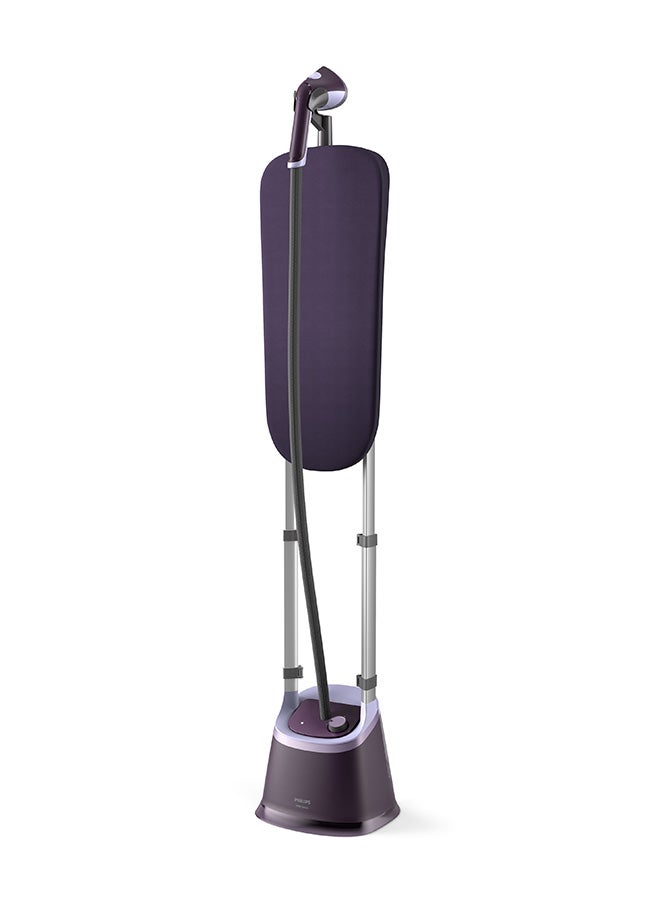 Philips Stand Steamer with XL StyleBoard 3000 Series - MyEssence Fragrance Infuser, 40g/min Continuous Steam, Pointed Steam Plate Tip, 5 Steam Settings 2 L 2000 W STE3180/30 Puple/Silver