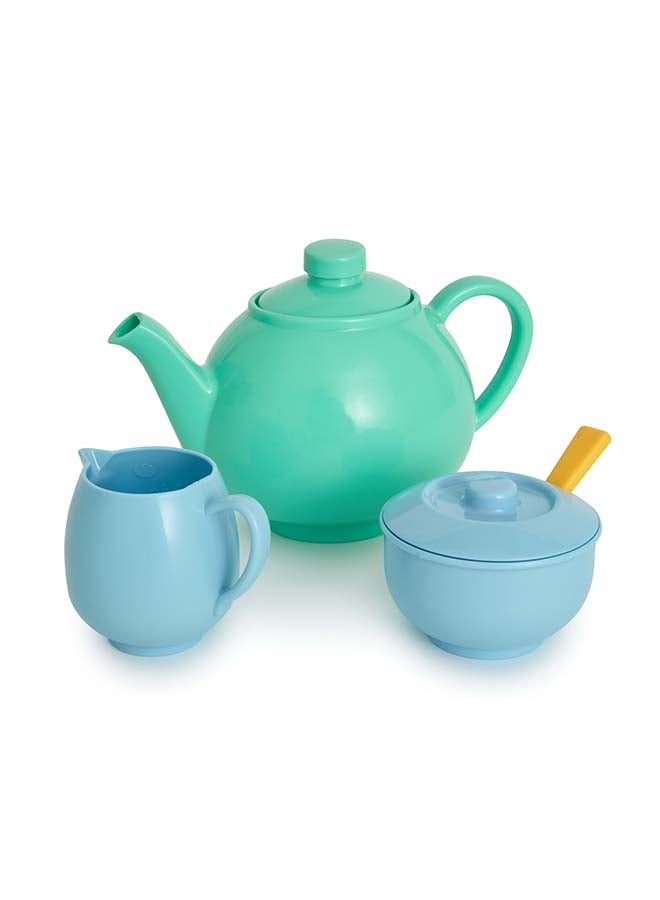 36-Piece Tea Set: Colorful Playset With Teapot, Milk Jug, Cups, Saucers, Cake, And More. Suitable For Preschool Toys, For Children Aged 3+