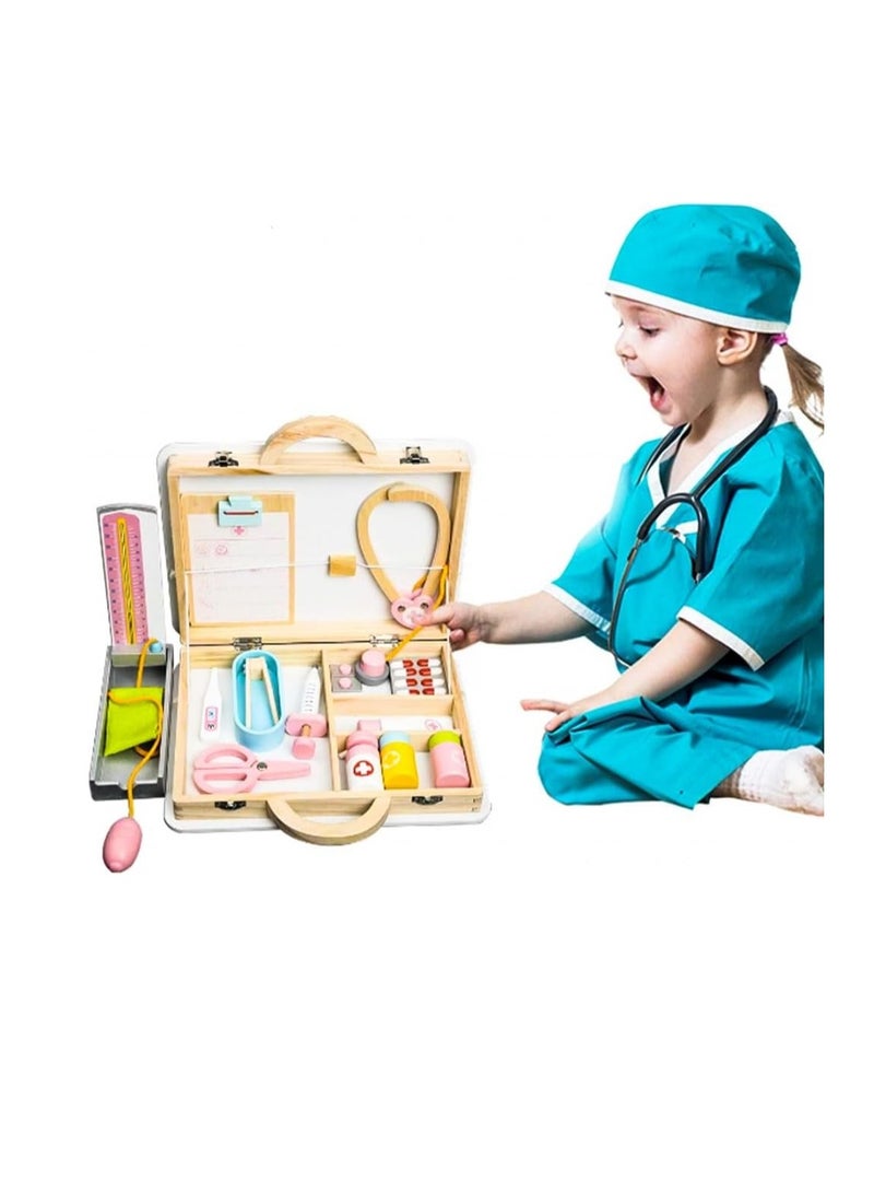 UKR Wooden Doctor Medical Kit | Role Play Toy Set for Kids | Educational Pretend Play Medical Accessories | Fun Doctor Set for Toddlers | Interactive Healthcare Playset for Boys & Girls | Early Learning Toy for Imaginative Play