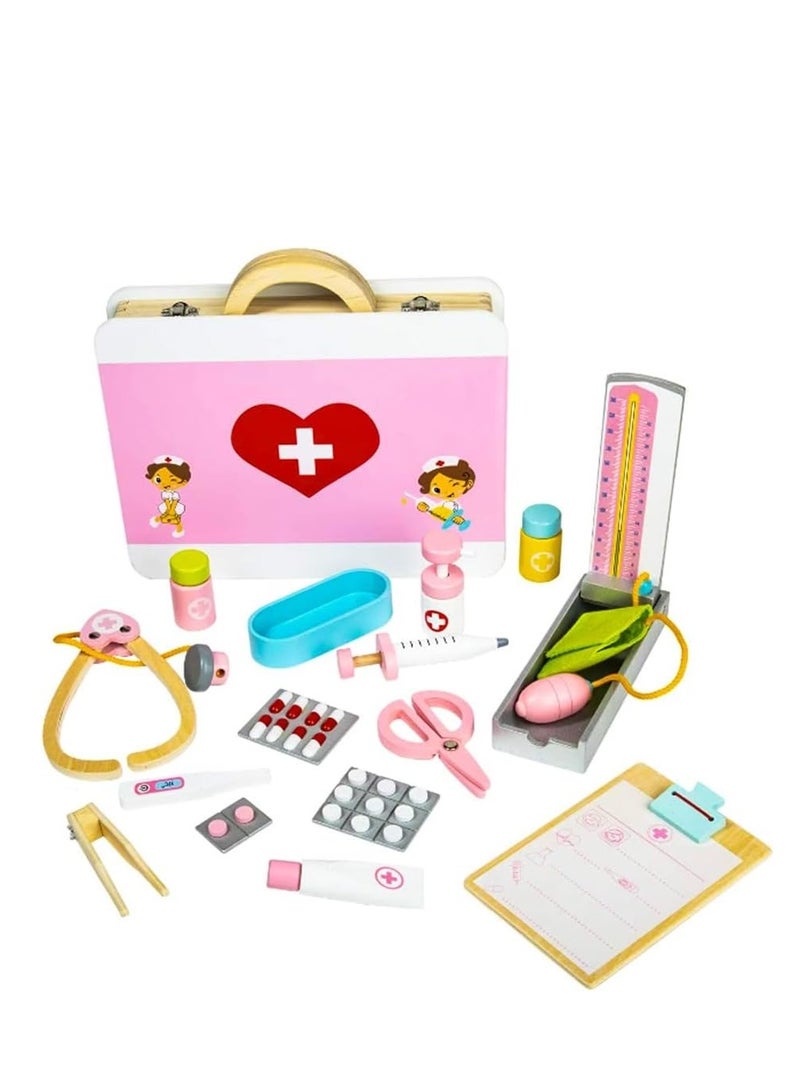 UKR Wooden Doctor Medical Kit | Role Play Toy Set for Kids | Educational Pretend Play Medical Accessories | Fun Doctor Set for Toddlers | Interactive Healthcare Playset for Boys & Girls | Early Learning Toy for Imaginative Play