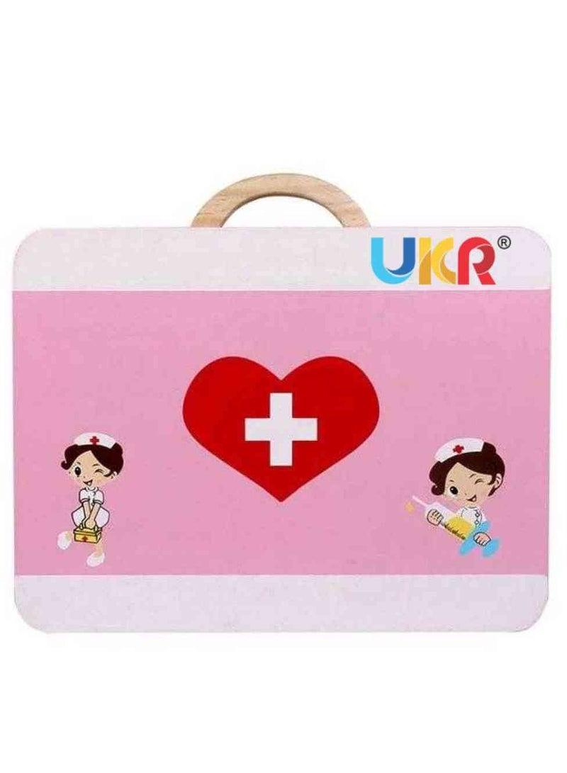 UKR Wooden Doctor Medical Kit | Role Play Toy Set for Kids | Educational Pretend Play Medical Accessories | Fun Doctor Set for Toddlers | Interactive Healthcare Playset for Boys & Girls | Early Learning Toy for Imaginative Play