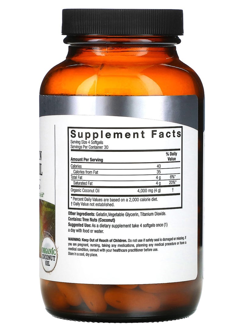 Extra Virgin Coconut Oil - 120 Softgels