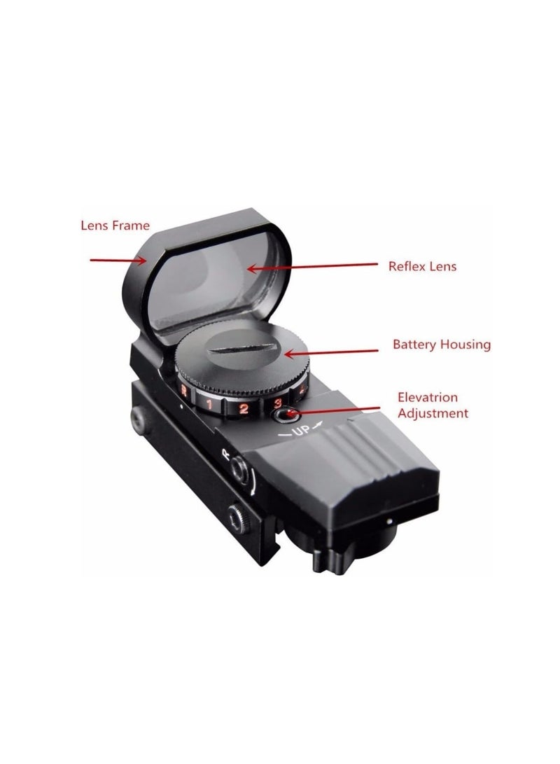 Tactical Holographic Red & Green Reflex Sight With 4 Reticles Reticle Hunting Sight Scope for 22 mm Rails