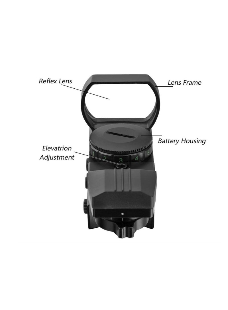Tactical Holographic Red & Green Reflex Sight With 4 Reticles Reticle Hunting Sight Scope for 22 mm Rails