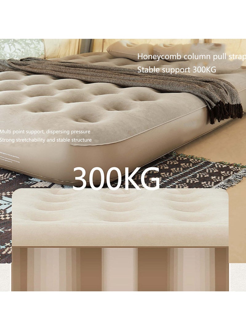 Air Mattress with Built Pump, 190cm Durable Blow Up Mattress Airbed, Comfortable Top Surface Inflatable Mattress for Camping Home & Portable Travel