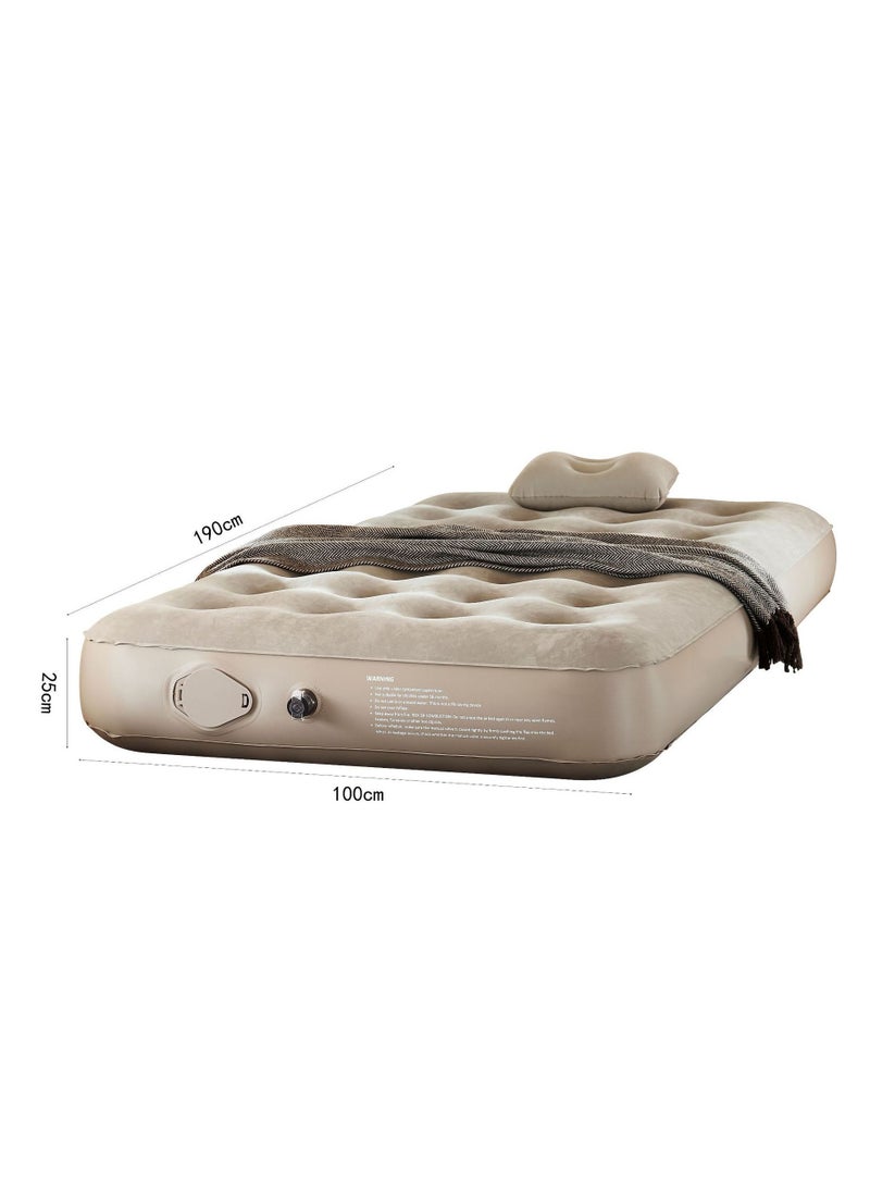 Air Mattress with Built Pump, 190cm Durable Blow Up Mattress Airbed, Comfortable Top Surface Inflatable Mattress for Camping Home & Portable Travel